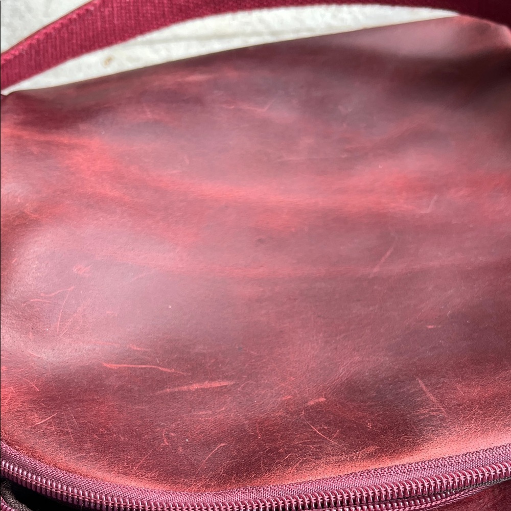 Chic Red Leather Backpack - Picture 12 of 14